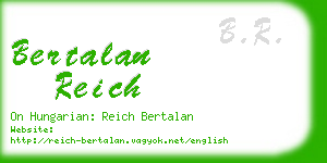 bertalan reich business card